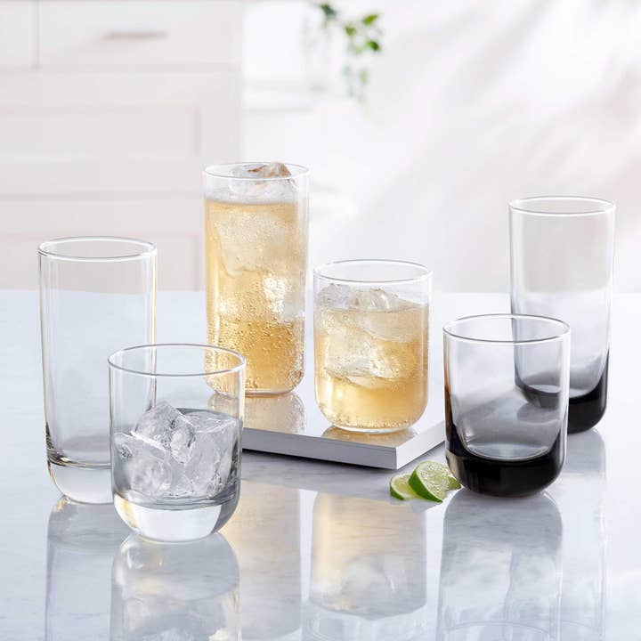 Libbey - Wholesale Cocktail/Liquor Glass - Libbey Polaris 16-Piece Tumbler and Rocks Glass Set, Axis