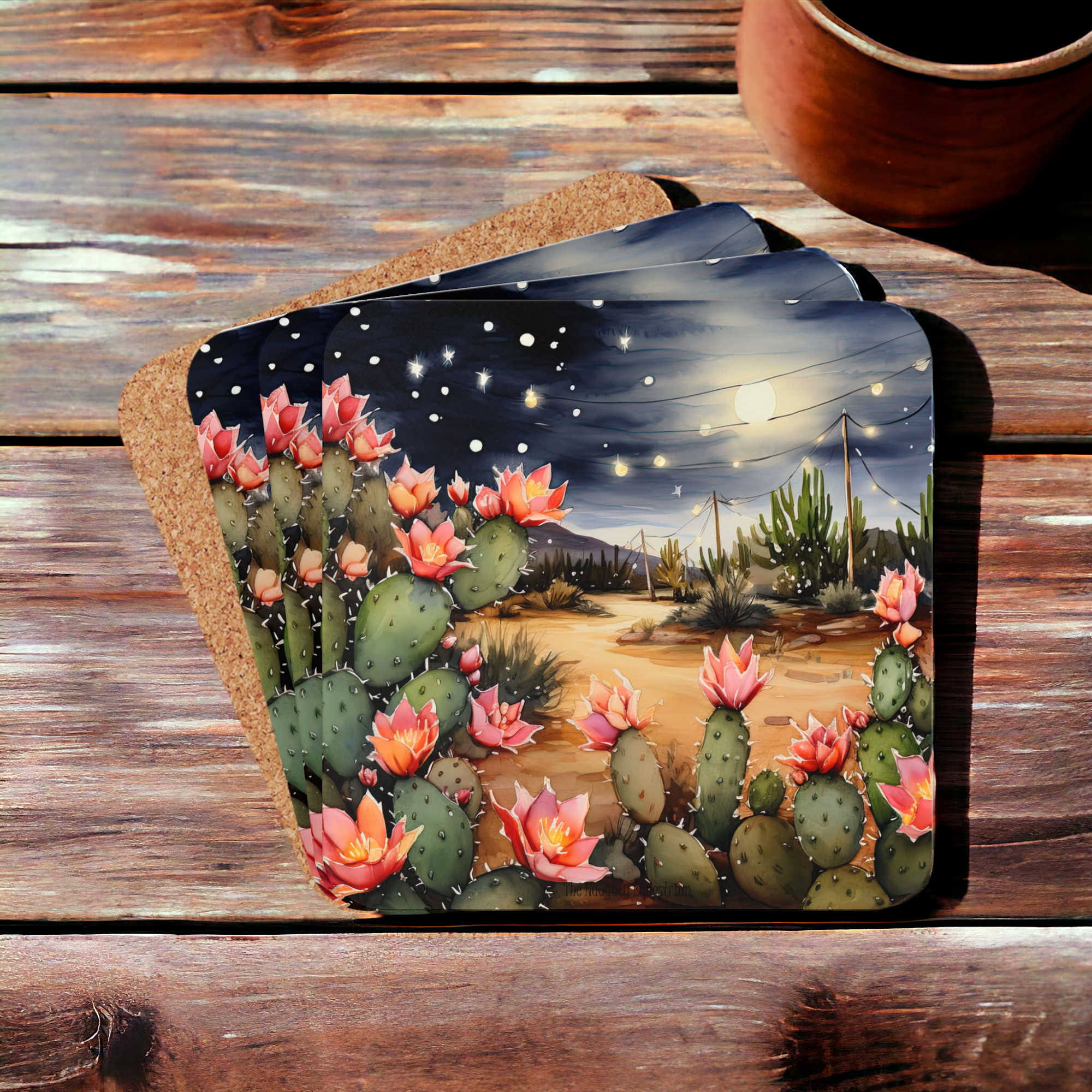 The Naughty Equestrian - Wholesale Coasters - Celestial Serenity: Starlit Desert Moon Coaster0