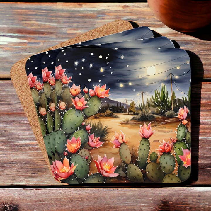 The Naughty Equestrian - Wholesale Coasters - Celestial Serenity: Starlit Desert Moon Coaster0