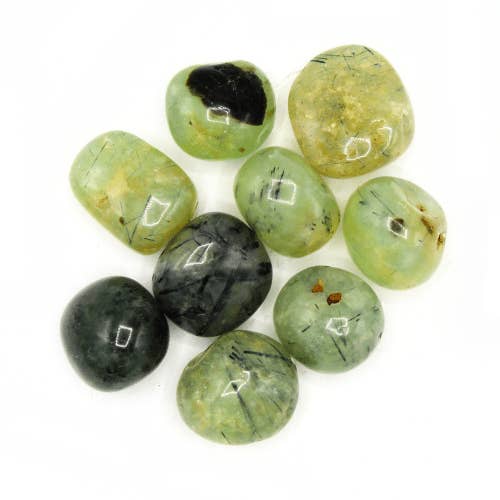Green Tree - Wholesale Spiritual Stone/Crystal - Prehnite 'AB' Tumbled Stones 200 gr