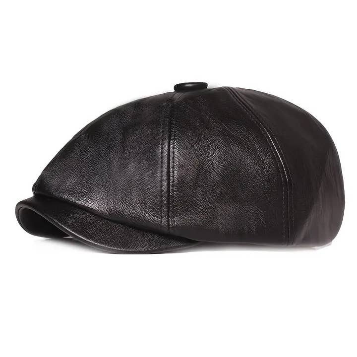 Syrrios Gifts LLC - Wholesale News boy/school boy hat – Men's - Peaky Blinders Hat Newsboy Flat Cap, Leather Gatsby
