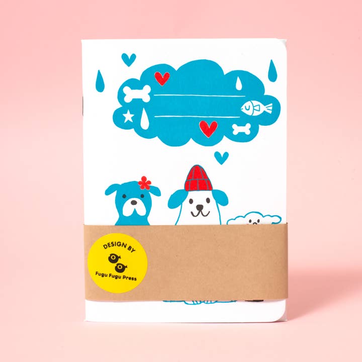 B6 Softcover Blank Notebook 2-Pack - Bears & Puppies for wholesale by Egg Press Manufacturing