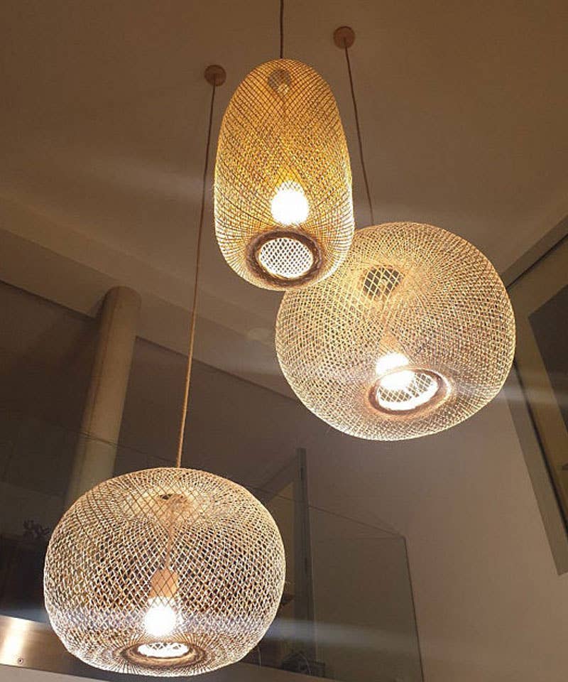 Lanna Passa – Candeeiro/lâmpada suspensa por atacado – Luminária pendente clássica Lanna Passa em bambu com design de armadilha de pesca tailandesa3