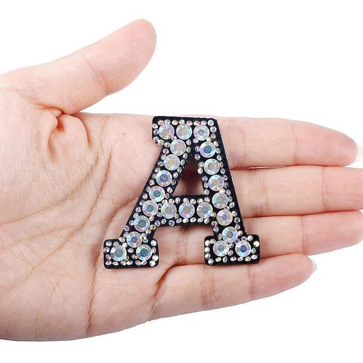 Raphael wonders - Wholesale Patch - A to Z 1 pc Handmade Beaded Rhinestone Letter Patch3
