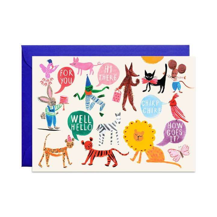 Mr. Boddington's Studio - Wholesale Stationery/Notecard Set - Animals at Recess - Notecards