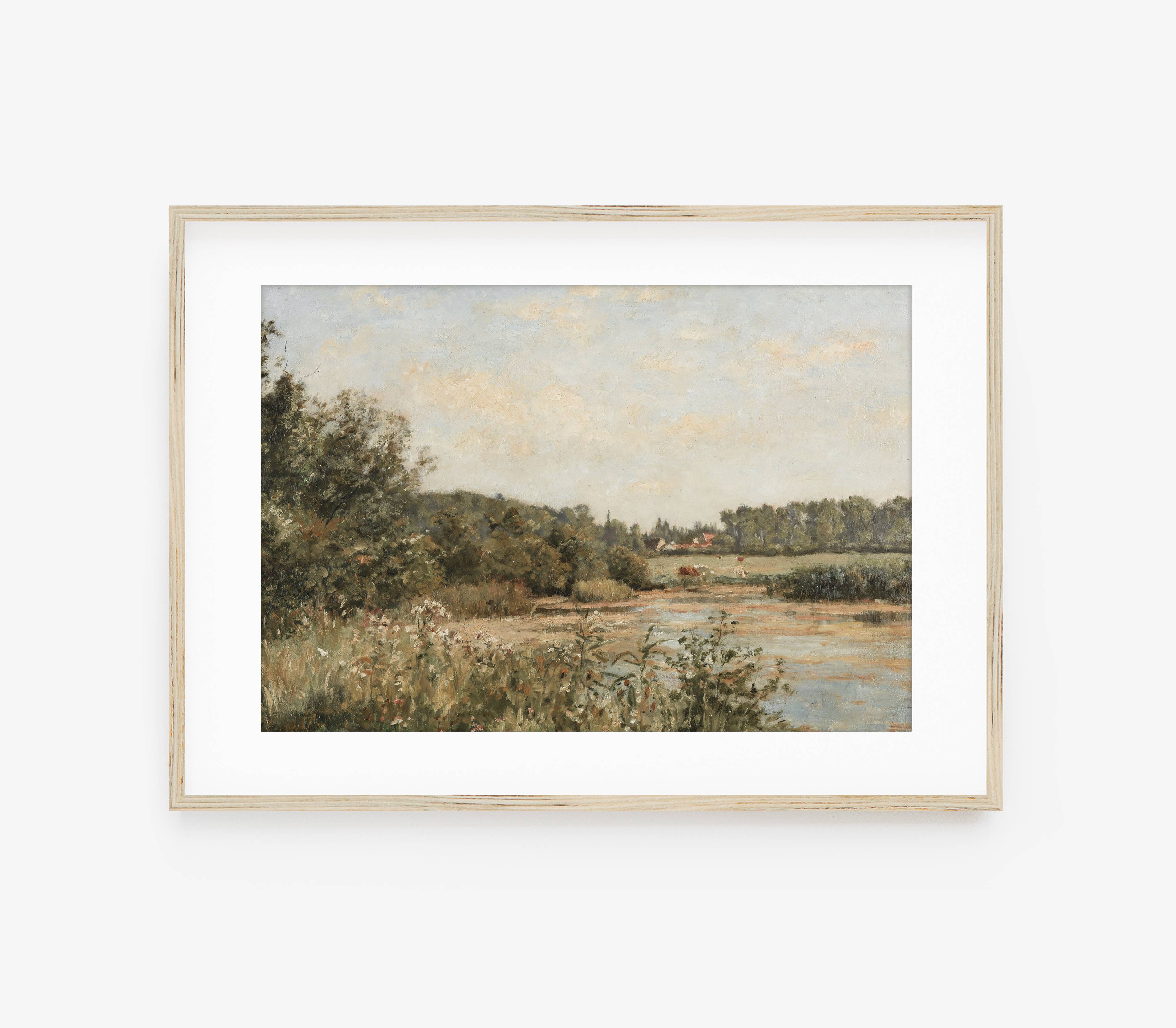Hyggely - Wholesale Art Print - Vintage Classic Landscape View | Muted Stream Art Print L1103