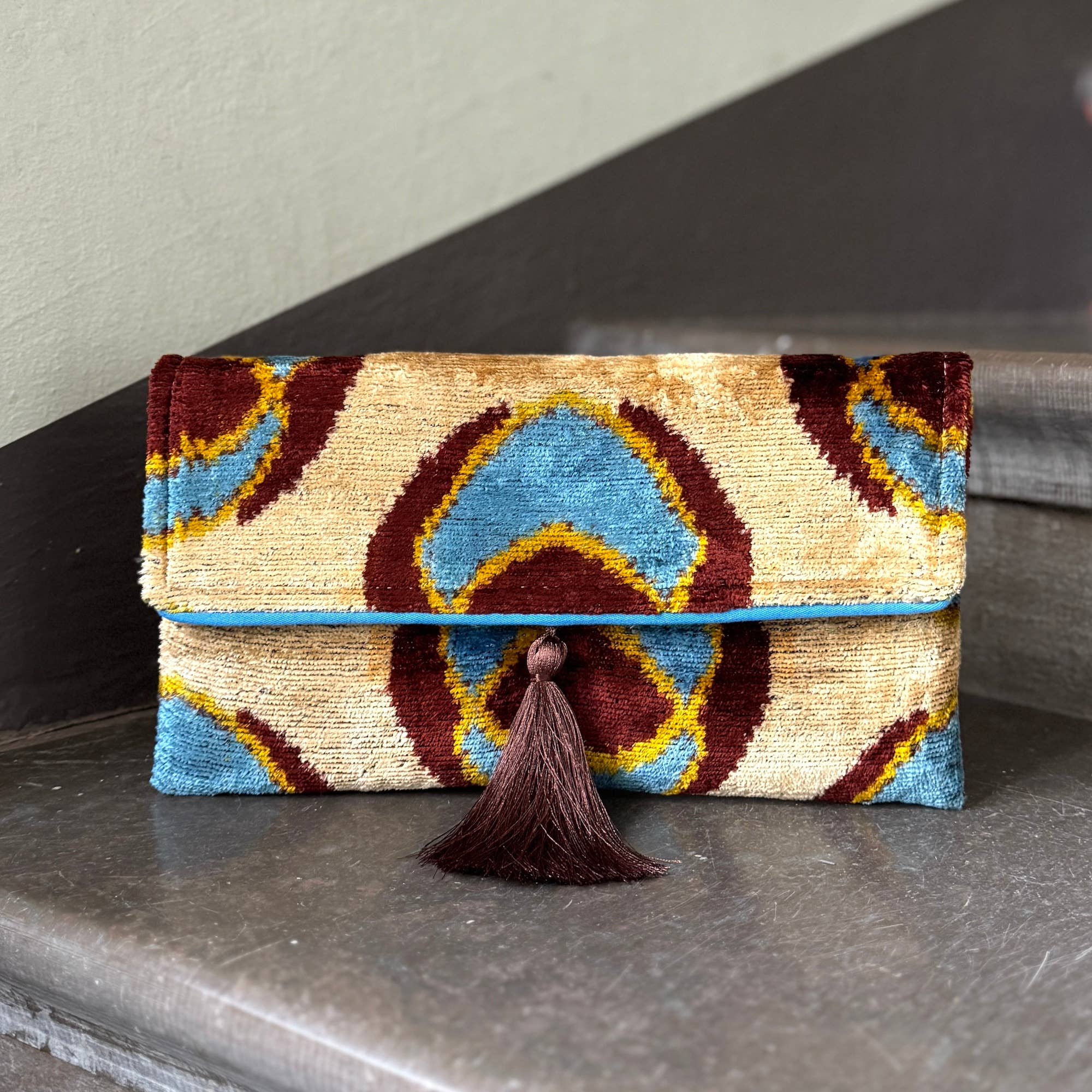 Ikat Clutch Bag Riomaggiore for wholesale by Mila∞Miro by Emelie