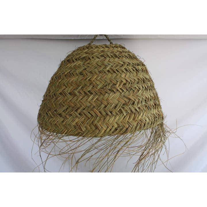 Boutique Huléti - Vente Abat-jours - SUSPENSION Paille Tressée - Luminaire Rond Abat jour Artisanal Tressage serré - 4 TAILLES au CHOIX - Décoration Bohème -1