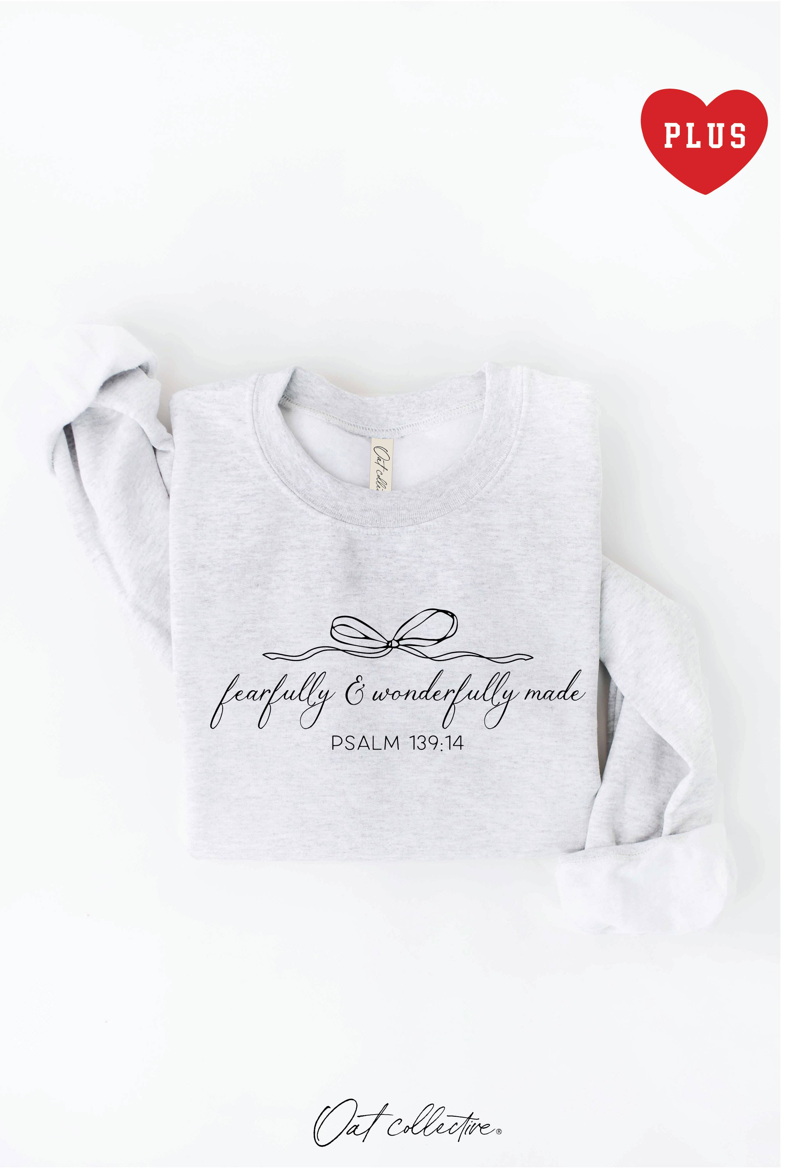 OAT COLLECTIVE - Wholesale Graphic Sweatshirt - Women's - FEARFULLY AND WONDERFULLY  Plus Graphic Sweatshirt13