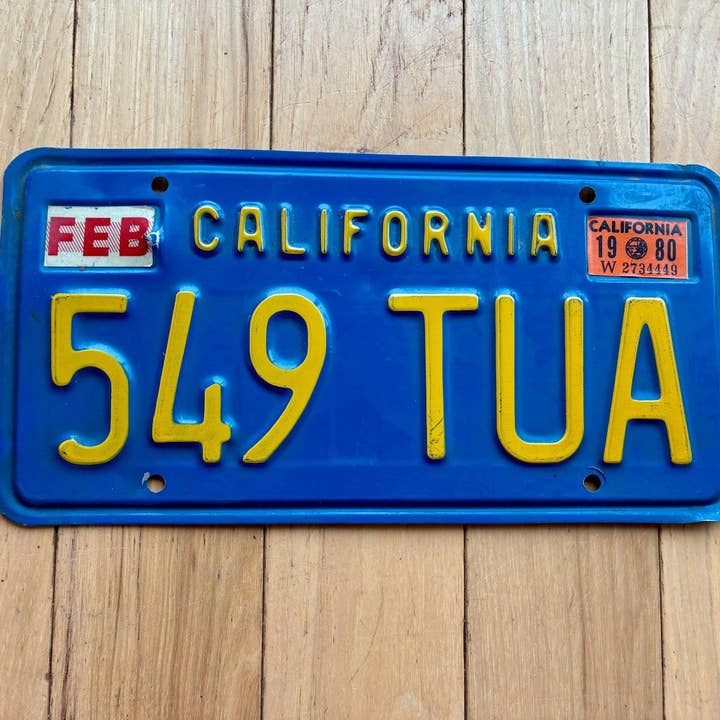 1970 Matrícula Base da Califórnia - Selo de 1980 por atacado de RusticPlates