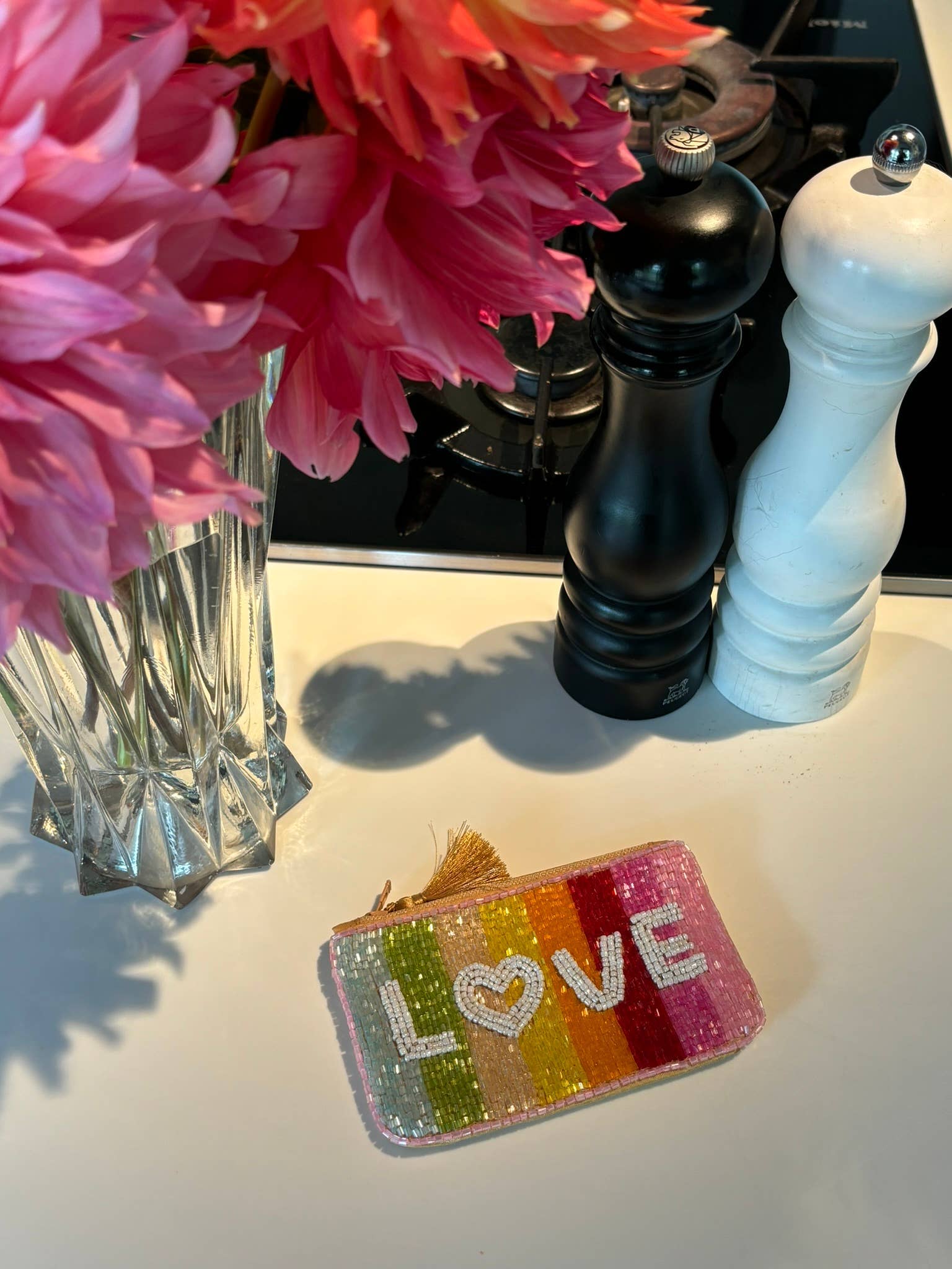 Muno – wholesale Coin purse – Unisex – Handcrafted Beaded Rainbow Love Pouch * Gift *3