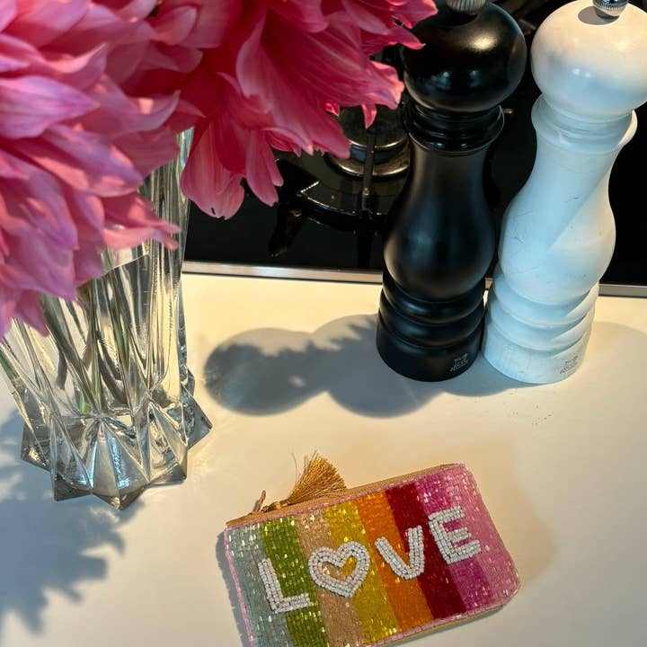 Muno – wholesale Coin purse – Unisex – Handcrafted Beaded Rainbow Love Pouch * Gift *3