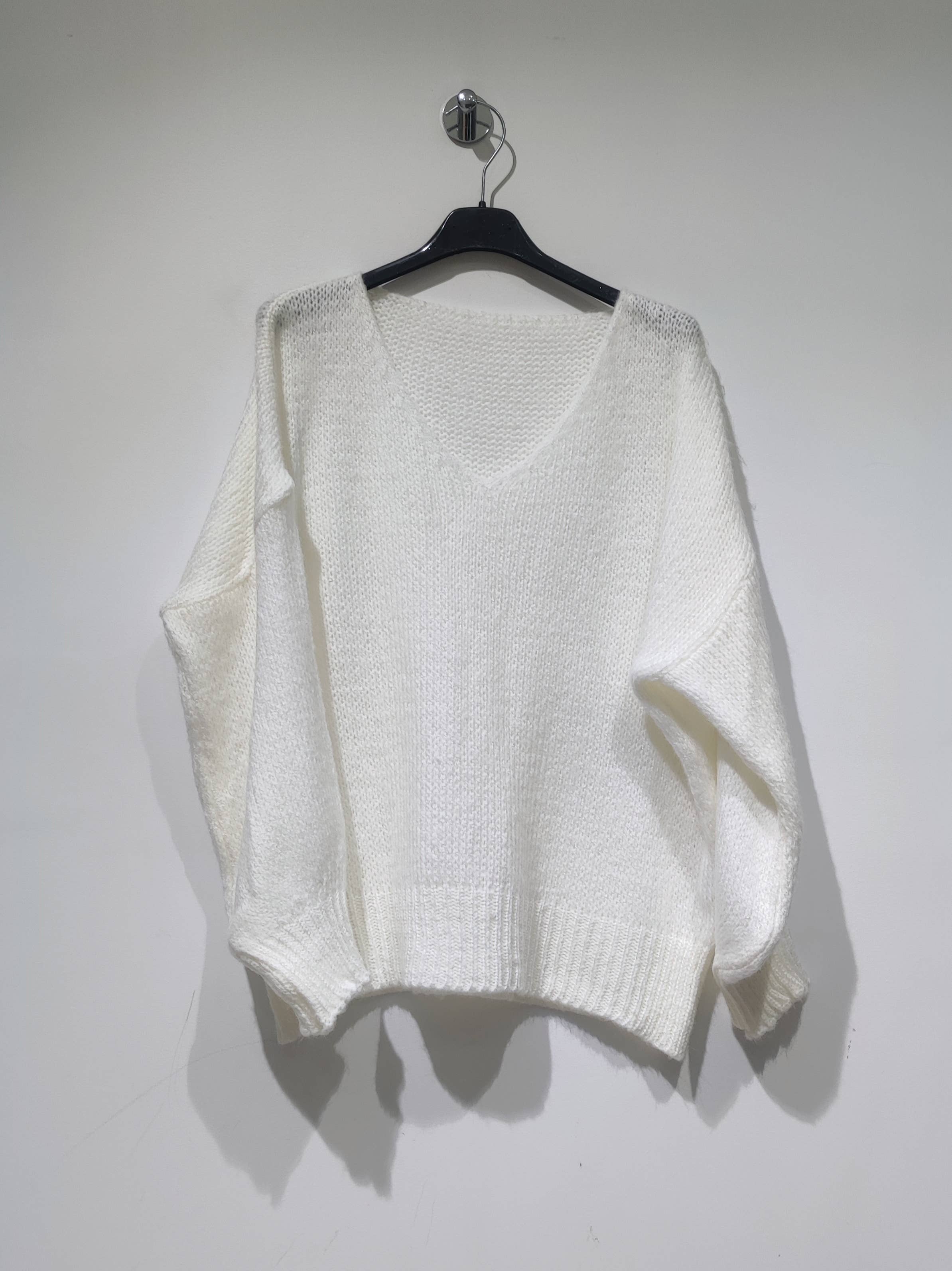 Pomelo paris - Wholesale Tunic Sweater - Women's - ROMA V-Neck Sweater AH2611