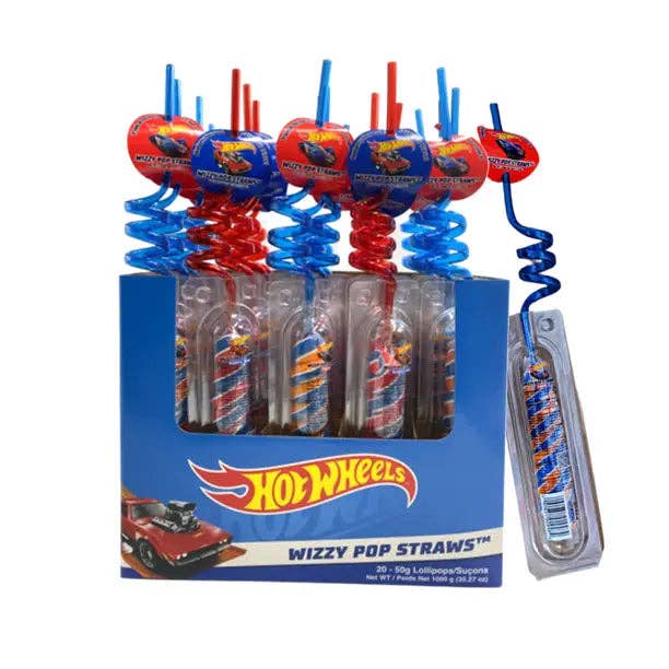 HOT WHEELS WIZZY POP doosje met rietjes 50 g 20 stuks voor wholesale door Echo Sales Canada