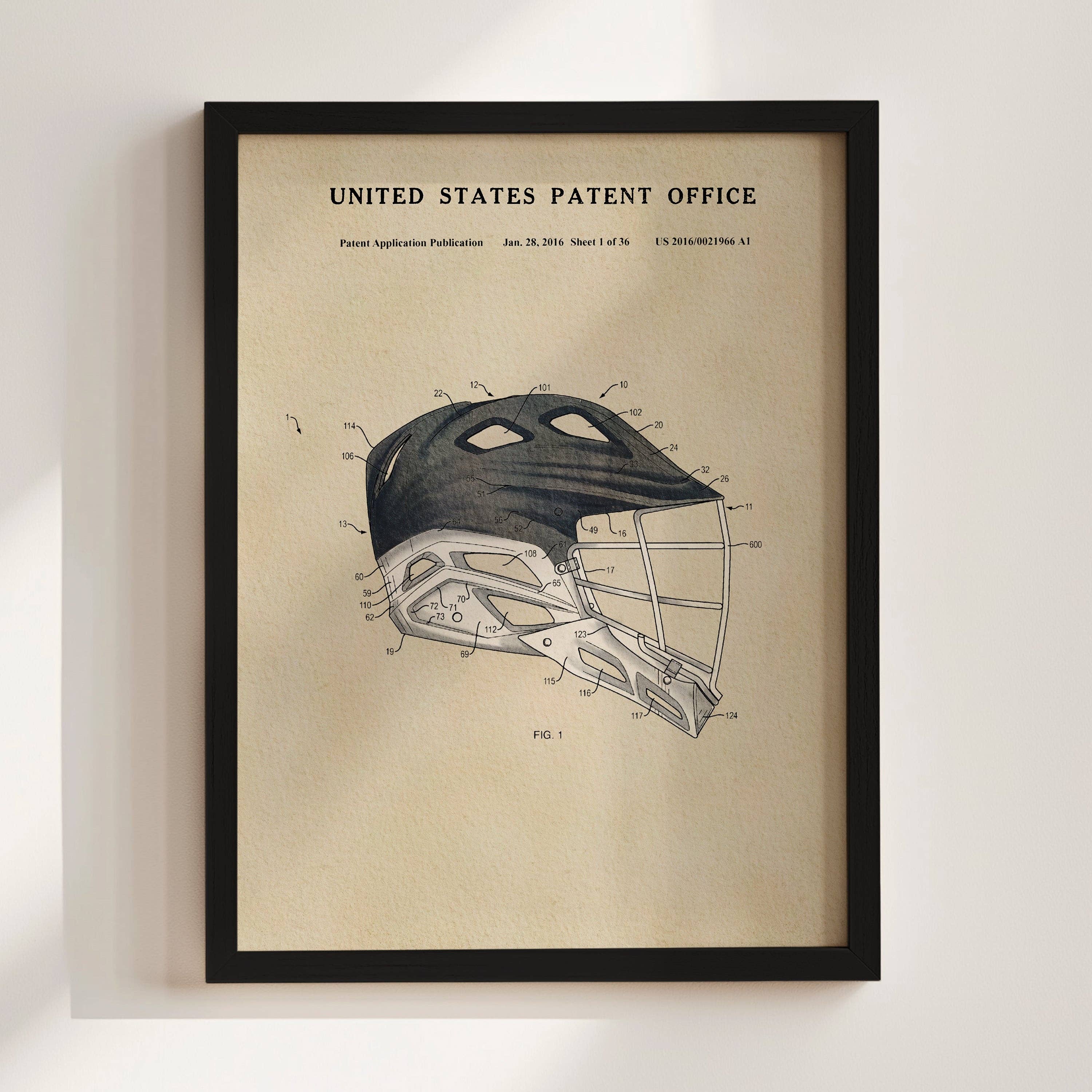 Timeless Patents - Wholesale Kunstprint - Lacrossehelm1