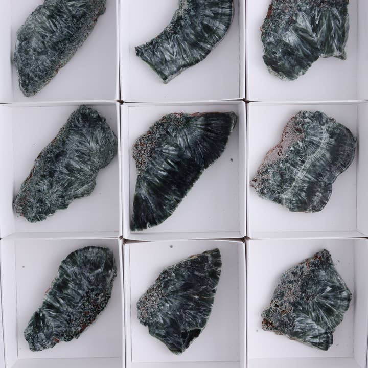 Mi Esperanza Minerals - Vendita all'ingrosso Pietra/cristallo spirituale - Set di 12 fette di serafinite4