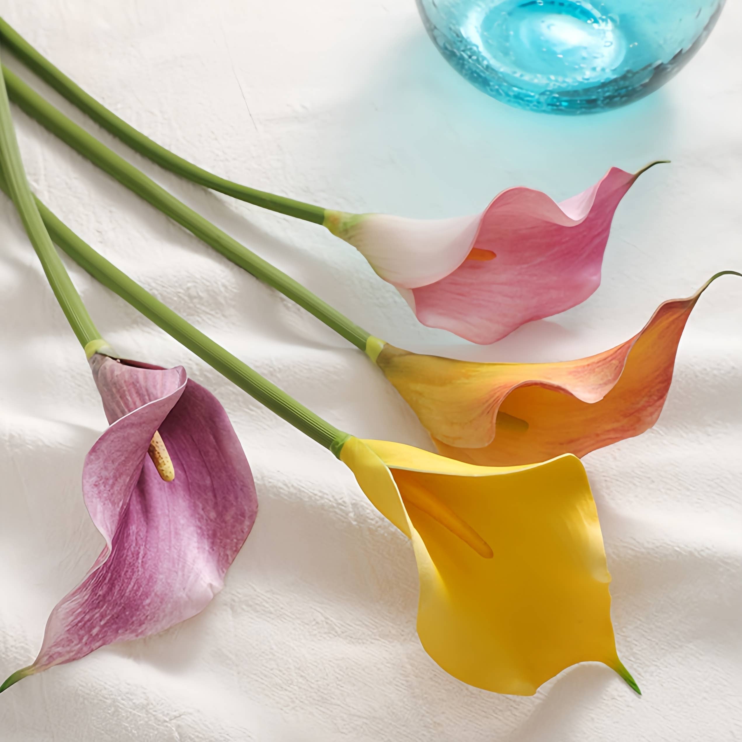 ACNITE(We cover U.S. import duties) - Vendita all'ingrosso Fiori finti - Giglio calla artificiale effetto reale per decorazione casa e fiori decorativi7
