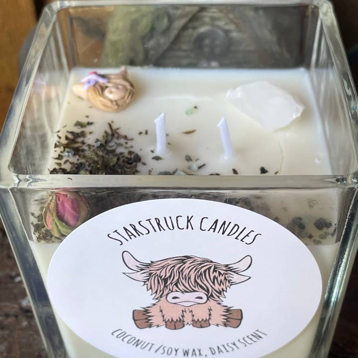 Starstruck Candles - Wholesale Jar/Filled Candle - Highland Cow Spring Candle3
