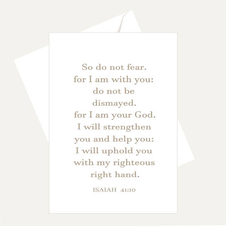 So Do Not Fear For I Am With You - Isaiah 41 - Faith Card for wholesale by Bellflower Girl