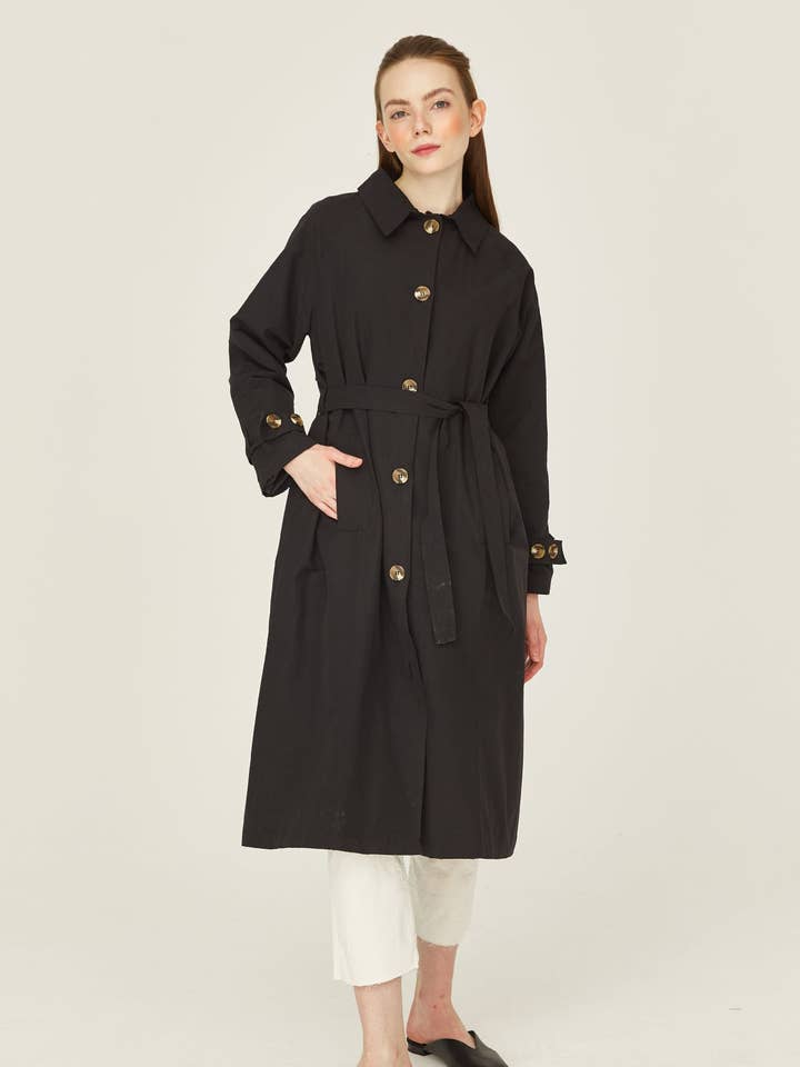 Marina Basic Casaco Preto 🌿 por atacado de SAARADE