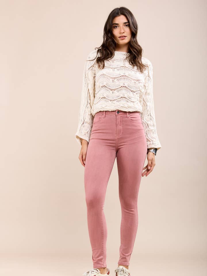 Toxik3 pantaloni slim elasticizzati a vita alta per la vendita all'ingrosso da parte di Toxik3