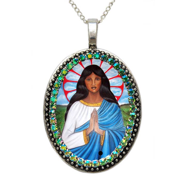 MariaSantissimaShop - Vendita all'ingrosso Collana con ciondolo/pendaglio - Lo spirito dello zingaro - Santa Sarah Kali in stile vittoriano 5