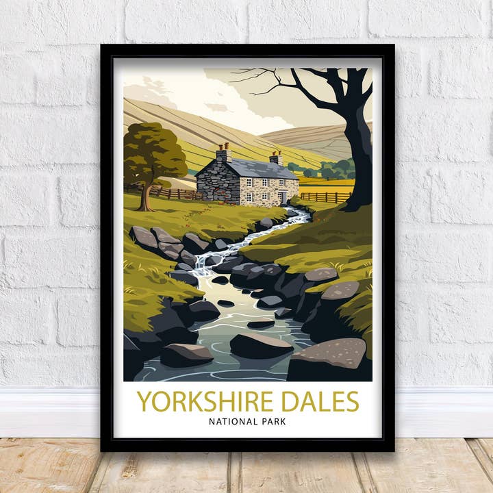 Yorkshire Dales Travel Poster for wholesale by InkNPrintz