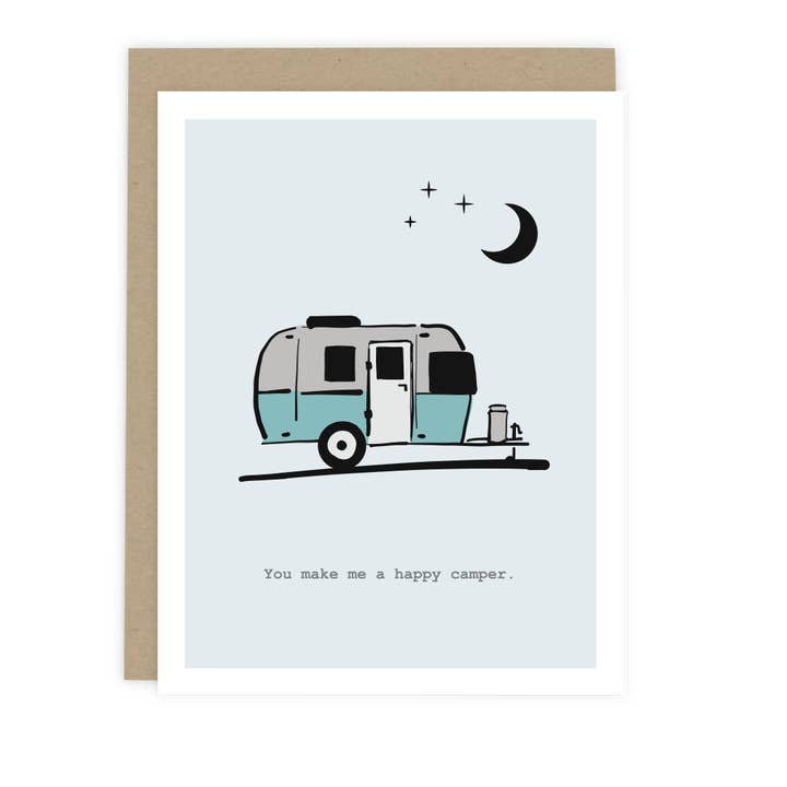 Happy Camper Greeting Card - Love & Friendship Card for wholesale by 7th & Palm