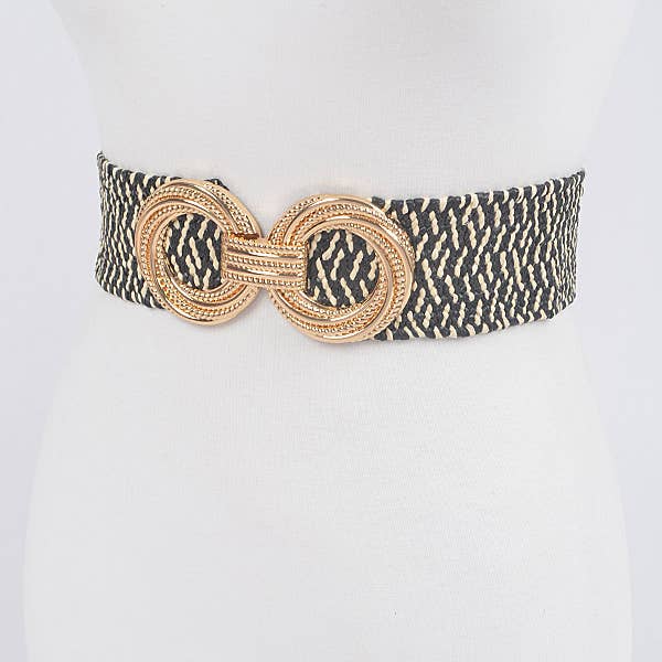 3AM BY H&D ACCESSORIES - Wholesale Belt - Women's - Metal Buckle Stretch Waist Belt