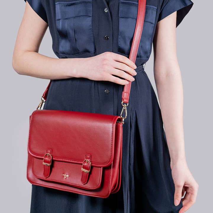 Fable England - Wholesale Crossbody Bag - Women's - Wonderland Satchel Red - UK, US & EU2
