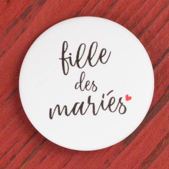 Wedding badge Daughter of the bride and groom for wholesale by Te Whaka