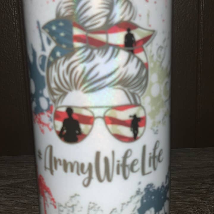 WebbLynn Design LLC. - Wholesale Insulated Mug/Tumbler - Army Wife Tumbler