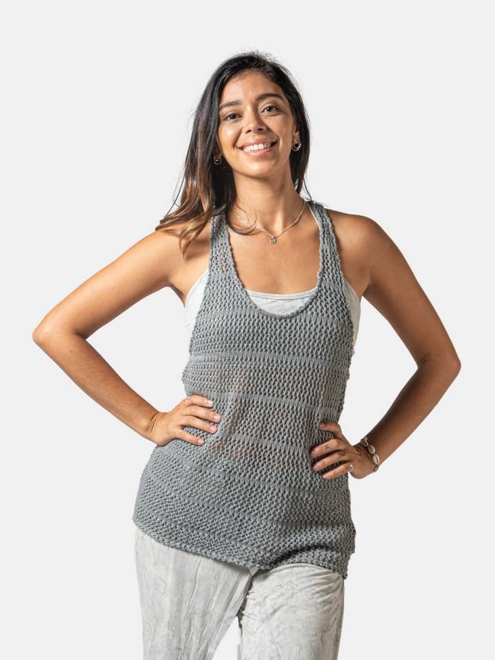 Crocheted Festival Tank Top for wholesale by Hands To Hearts