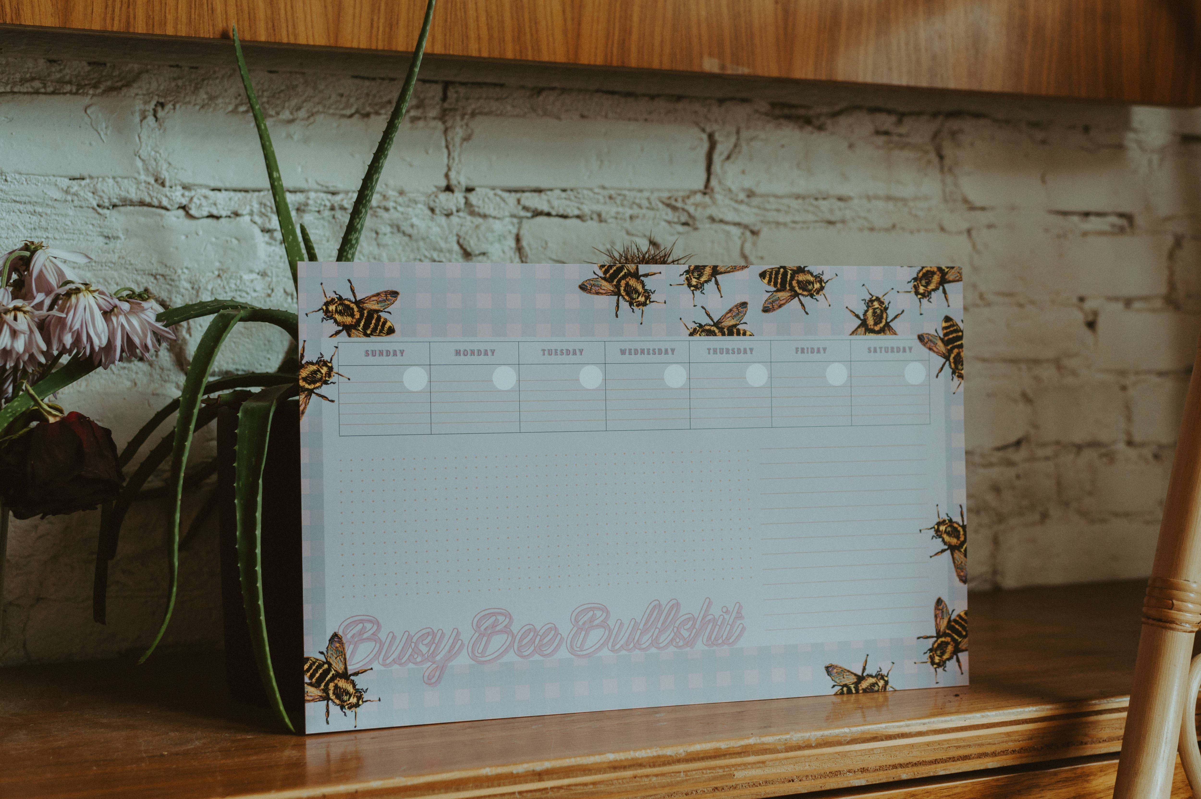 BrickandBarley - Wholesale Notepad - Busy Bee Bullshit Desk Notepad1
