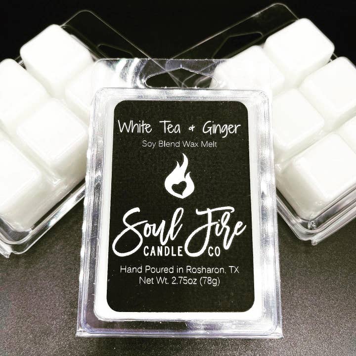 White Tea & Ginger Wax Melt for wholesale by Soul Fire Candle Company