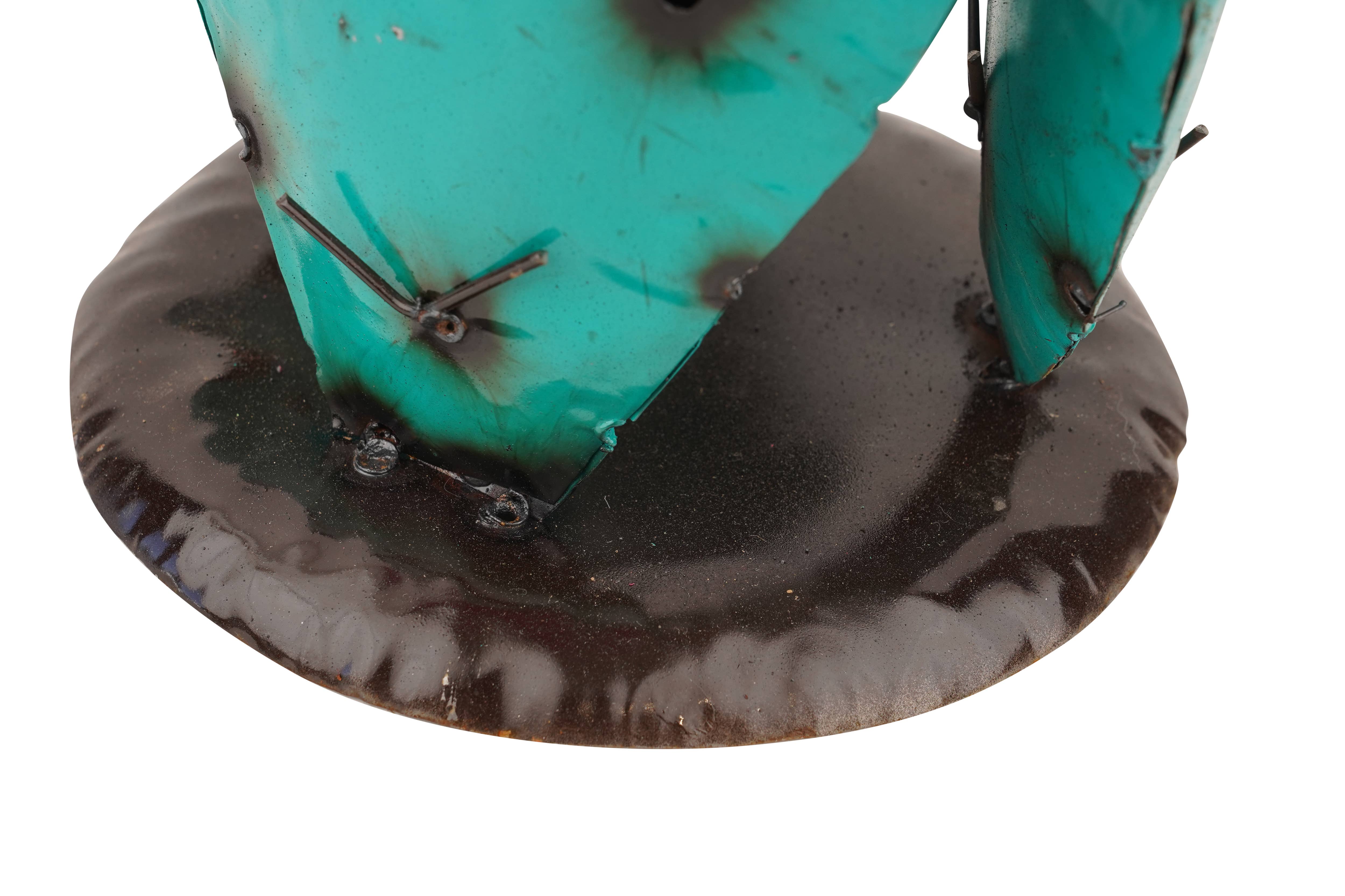 My Amigos Imports – wholesale Outdoor ornament/decor – Blooming Metal Prickly Cactus-Garden-Yard Art-8x8x17H inches5