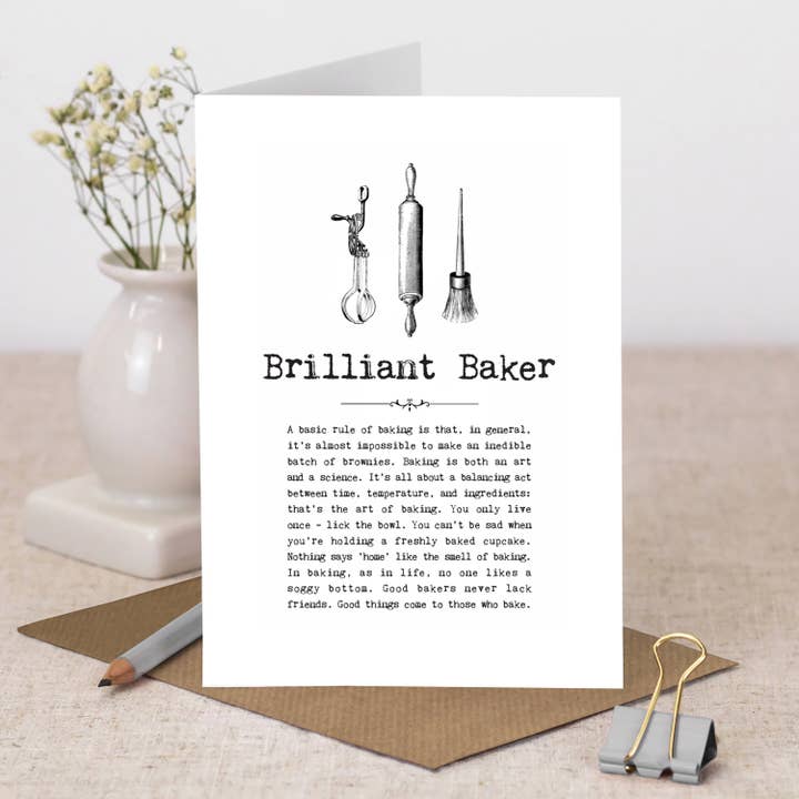 Brilliant Baker Card per gli appassionati di pasticceria per la vendita all'ingrosso da parte di Coulson Macleod (U.S. Duties Paid)