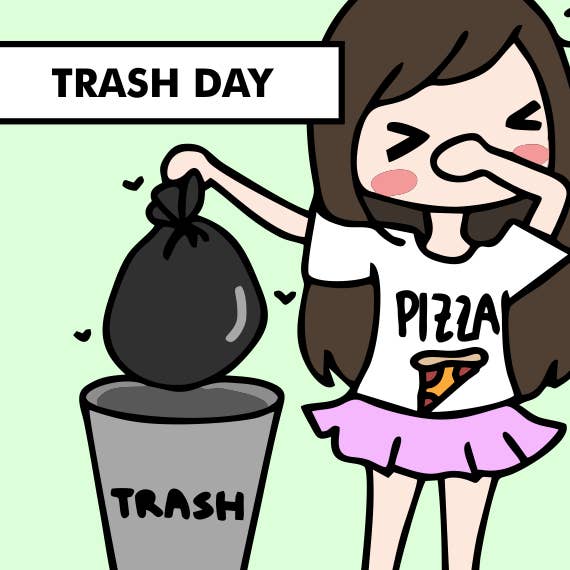Autocollants Sarah Trash Day pour la vente par Stickies by C&S