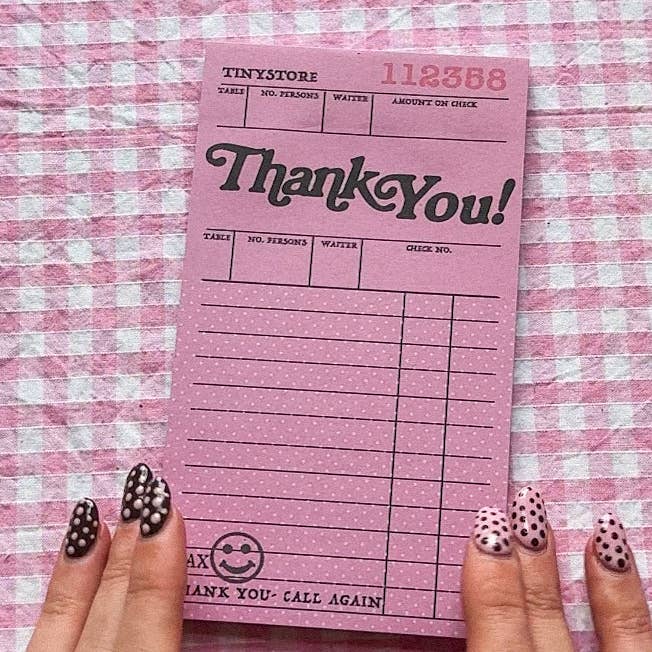 TINYSTORE - Wholesale Notepad - TINY STORE Signature Pink 'Thank You' Notepad1