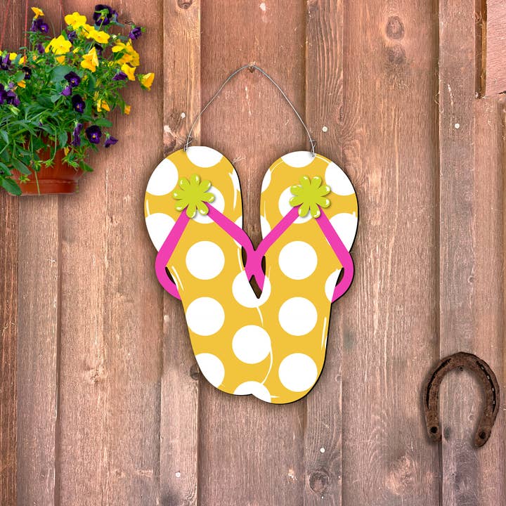 Steel Southern Designs - Wholesale Door Hanger - Outdoor Metal Art Flip Flop