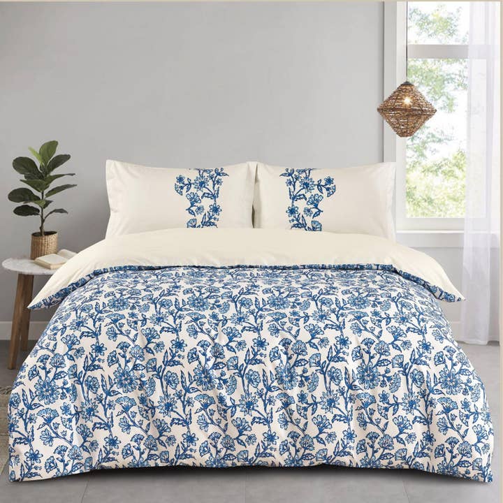 Ensemble de literie 5 pièces Johnson Home - Coton 200TC, comprend des housses de coussin et des coussins décoratifs pour la vente par Textile City