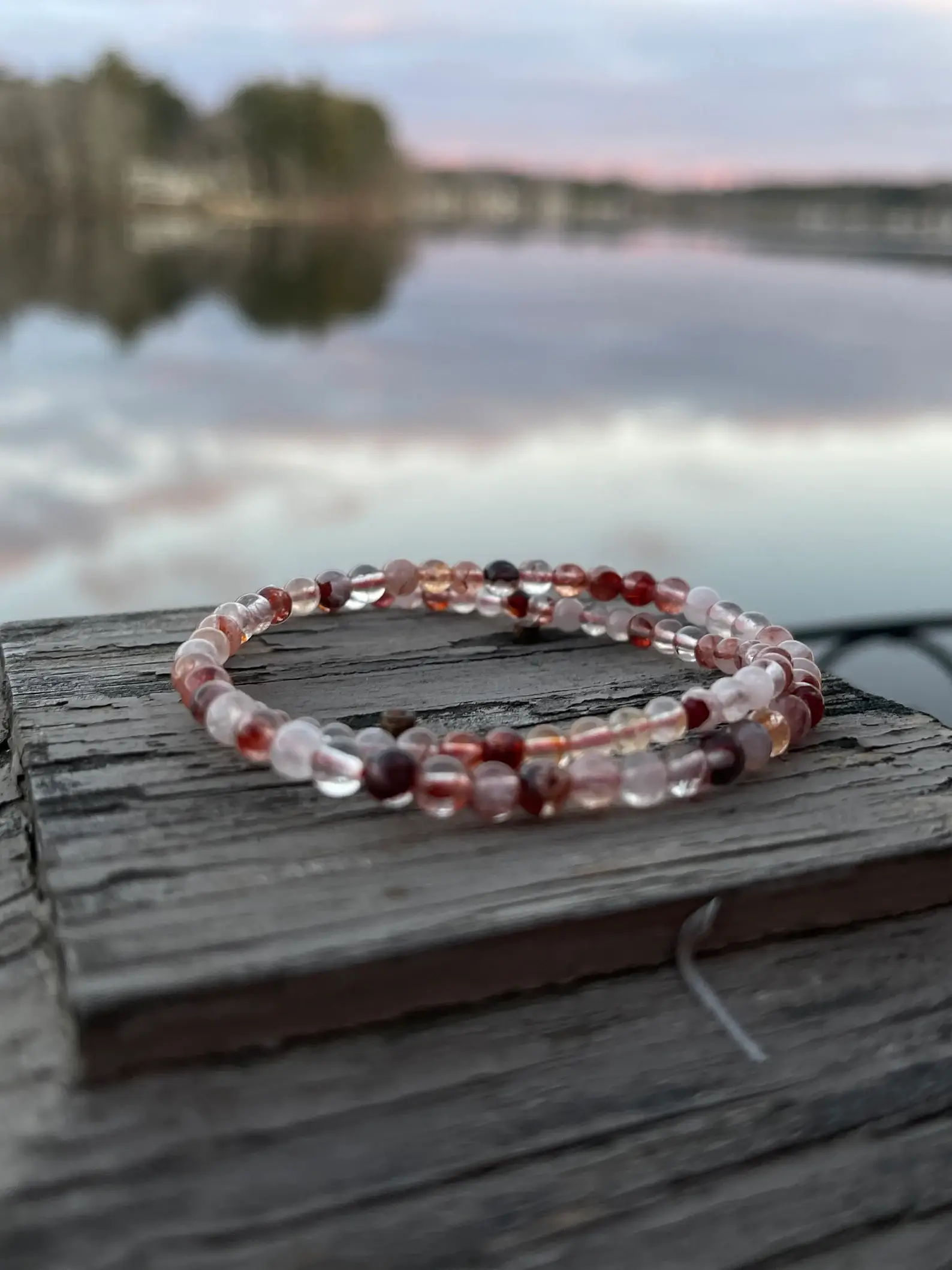 Tumbledshop - Wholesale Beaded bracelet - Hematoid Quartz Crystal Bracelets, 4mm Hematoid Stone Bracel2