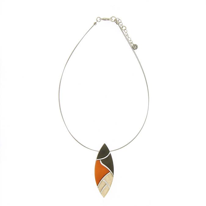 Alu|Resin Pendant - Resin Teardrop with Alum Wire for wholesale by Culture Mix