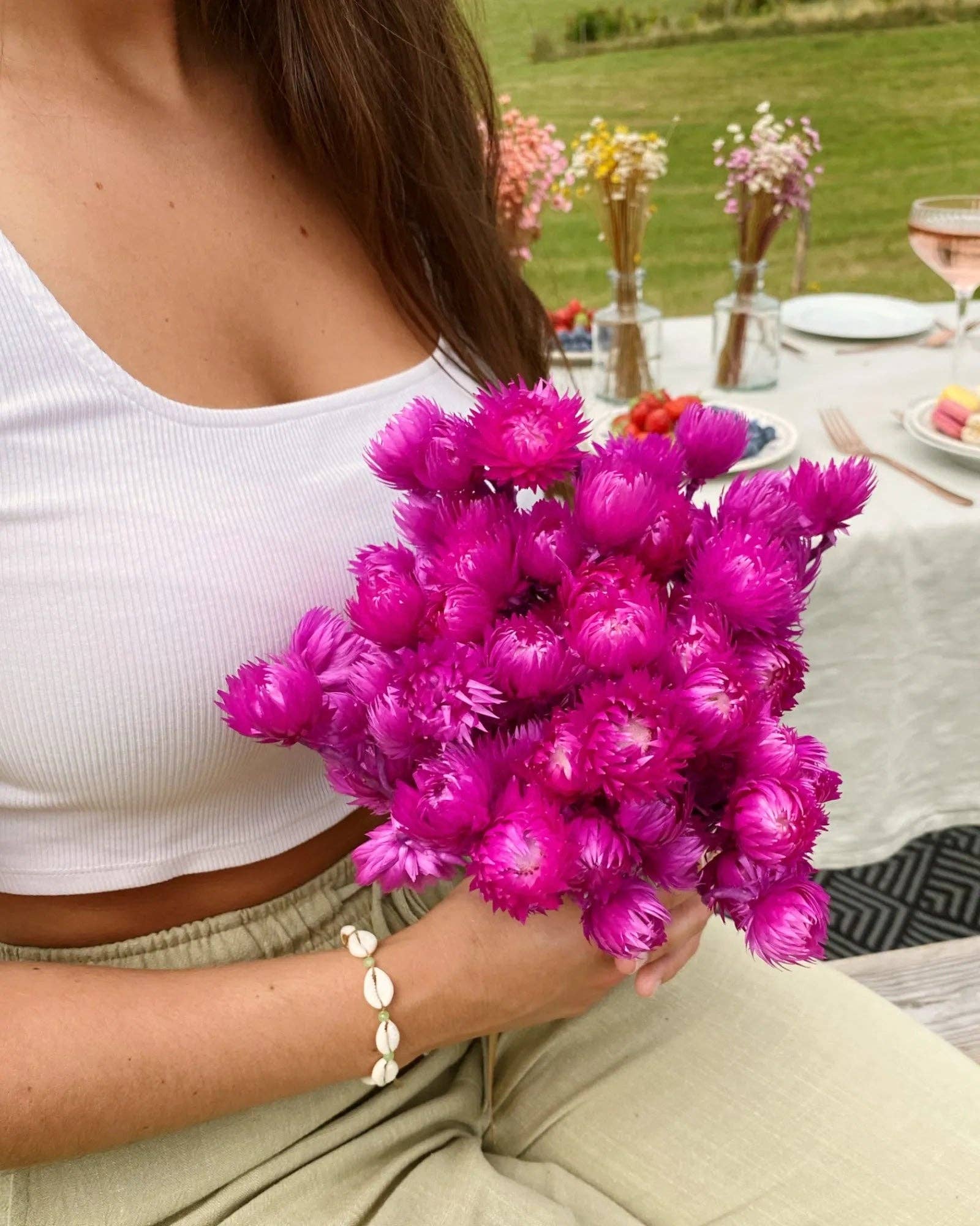 Florir - Wholesale Dried/Pressed Flowers - Immortelle roses