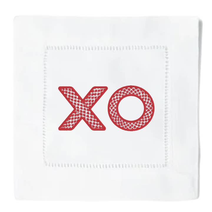 XO Fishnet Cocktailservetter för wholesale av Blythe Embroidery Co.