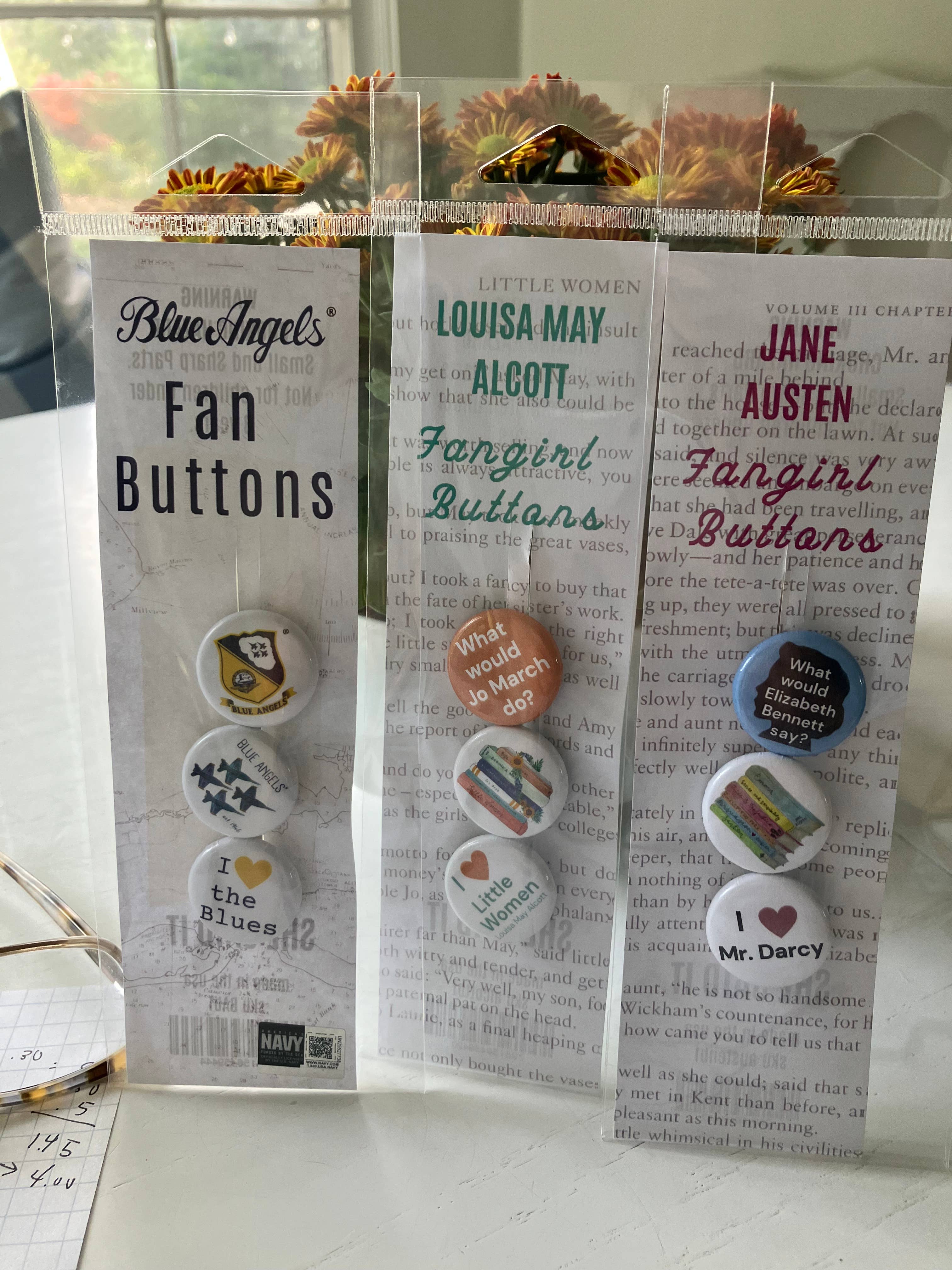 She Said It. - Wholesale Lapel Pin/Button - Jane Austen Button Set2