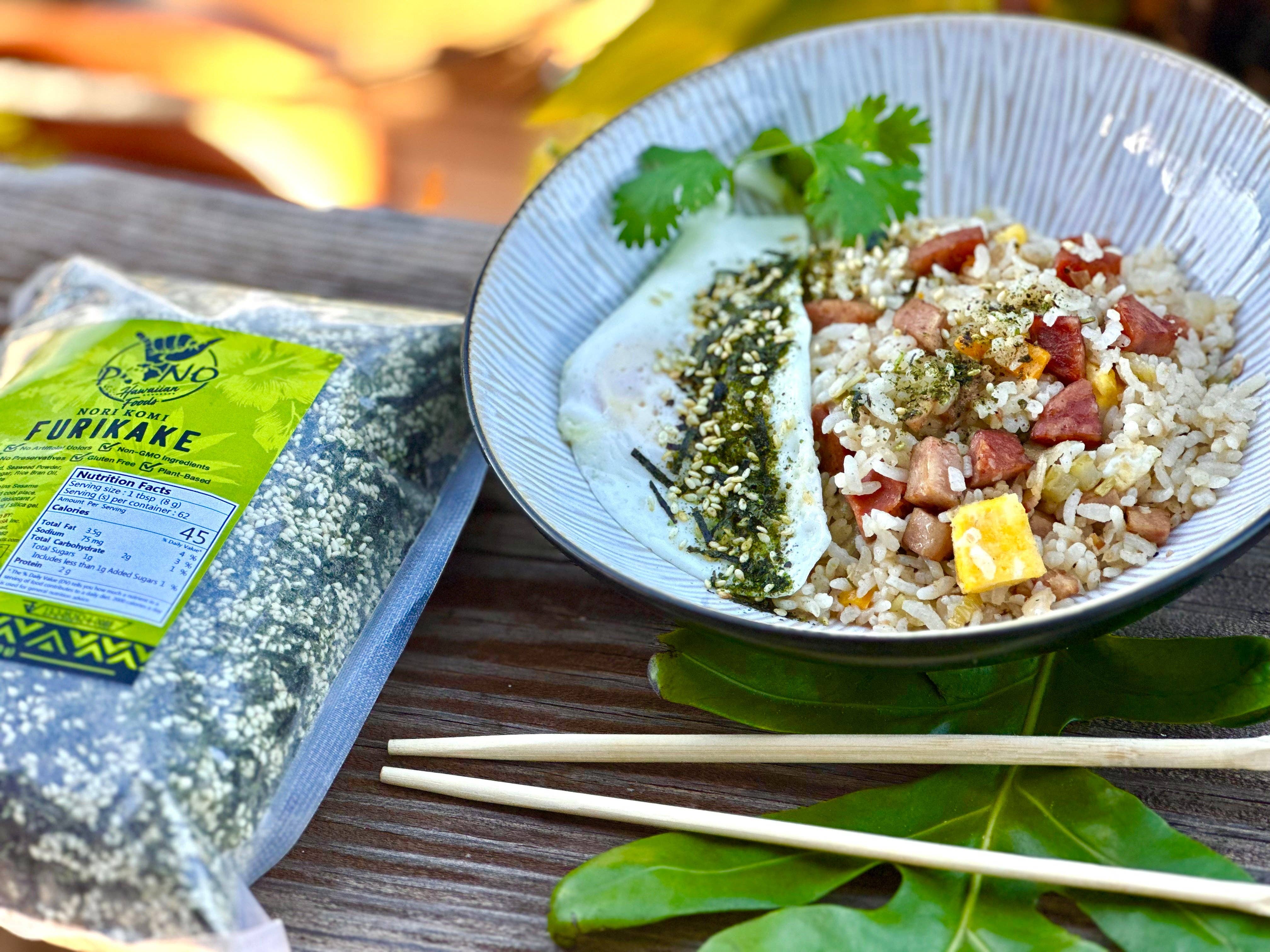 Pono Hawaiian Foods Co - Wholesale Dried Spice Mix - Premium Nori Komi Furikake - 2.5oz, Gluten-Free, 12pc/cs3