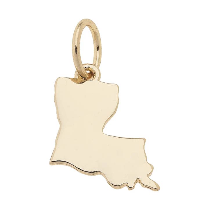 Louisiana-vormige staatsbedel in glanzend goud voor wholesale door Canvas Style