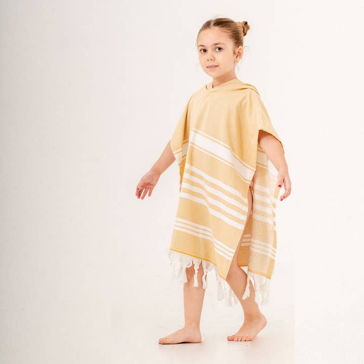 Kikoya - Wholesale Poncho Towel - Kids & Baby - Hooded Poncho Surf Changing Swimming Beach Towel Terrybacked
