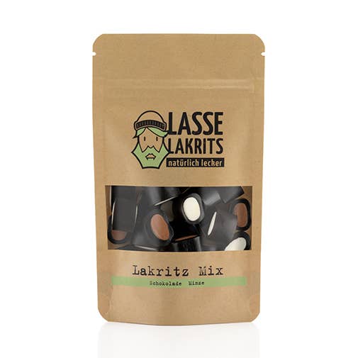 Liquorice mix mini chocolate mint 135g for wholesale by LASSE LAKRITS - natürlich lecker